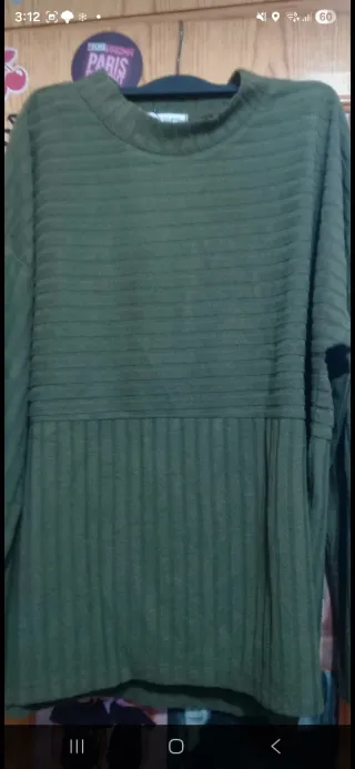 Jersey verde militar de punto