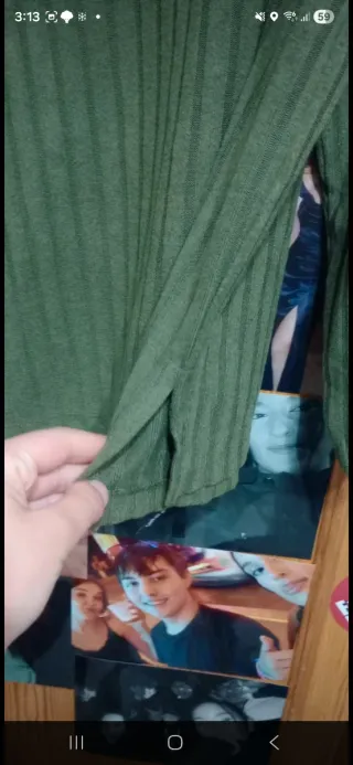 Jersey verde militar de punto