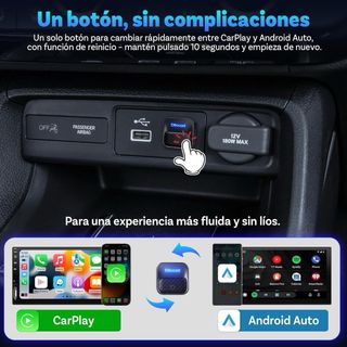 Adaptador inalámbrico CarPlay & Android Auto