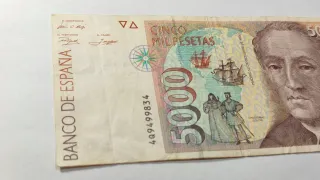 Billete 5000 Pesetas España 1992