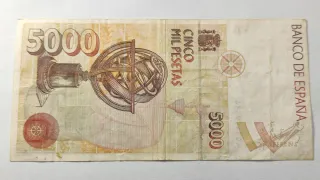 Billete 5000 Pesetas España 1992