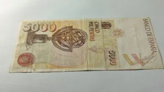 Billete 5000 Pesetas España 1992