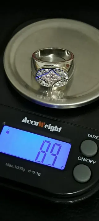 Anello Argento Zirconi Bianchi e Rosa