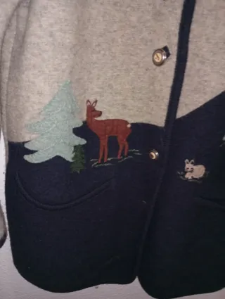 Chaqueta Lana Virgen Austriaca Bordada