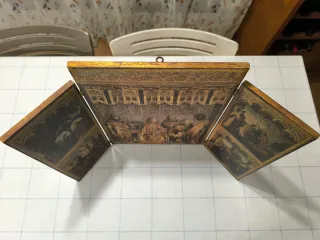 Tríptico madera Reyes Magos arte religioso