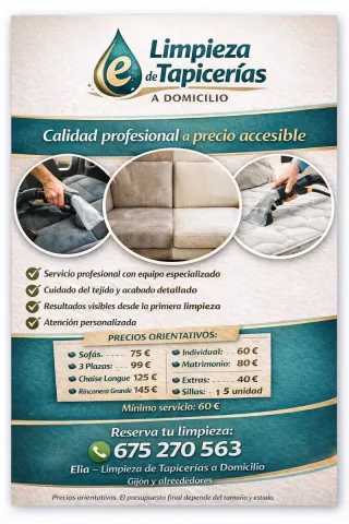 Servicio limpieza tapicería y alfombras