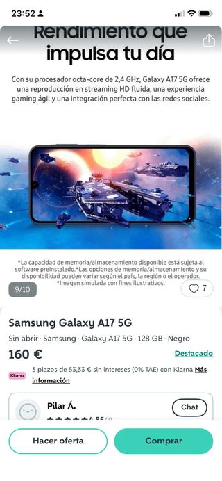 Samsung Galaxy A17 5G Negro Nuevo