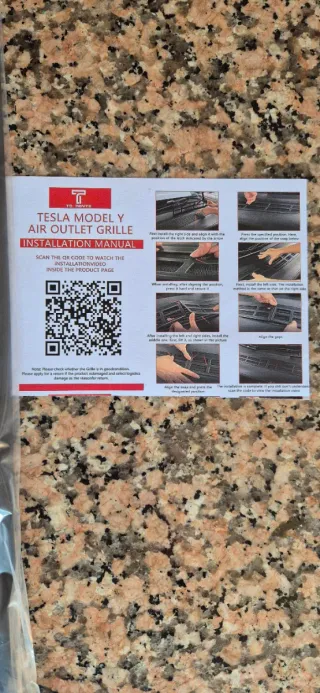 Griglia Protezione Presa Aria Tesla Model Y