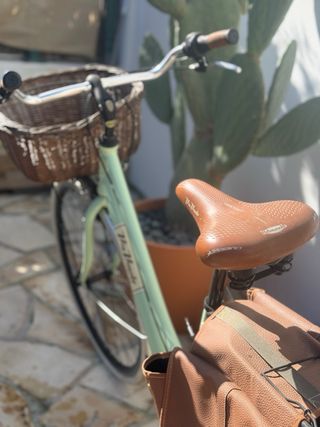 Bicicleta estilo vintage color menta