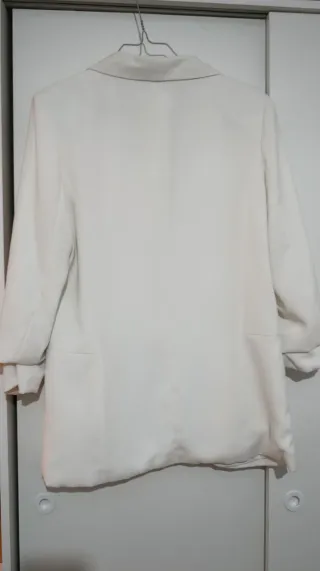 Americana Fórmula blanca mangas remangadas Talla M