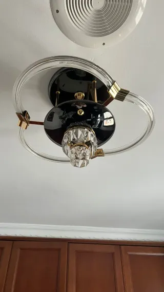 Lámpara de techo moderna cristal y metal