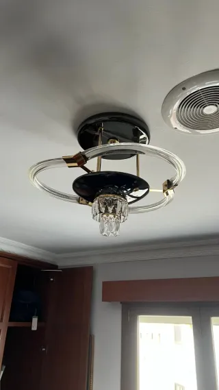 Lámpara de techo moderna cristal y metal