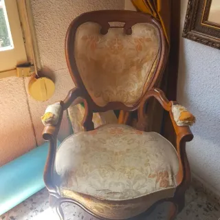 Sofá y sillones estilo Luis XV madera