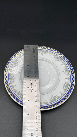 Servizio Tè Bavaria Teiera 6 Tazze Oro Blu