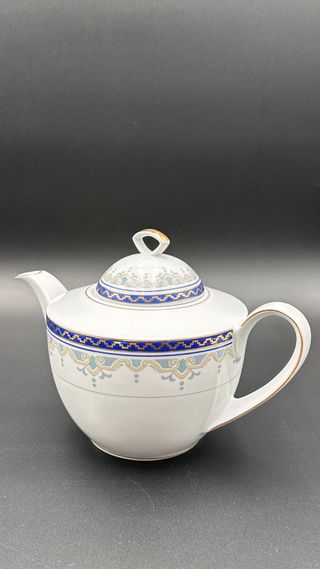 Servizio Tè Bavaria Teiera 6 Tazze Oro Blu