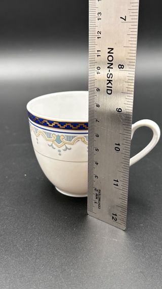 Servizio Tè Bavaria Teiera 6 Tazze Oro Blu