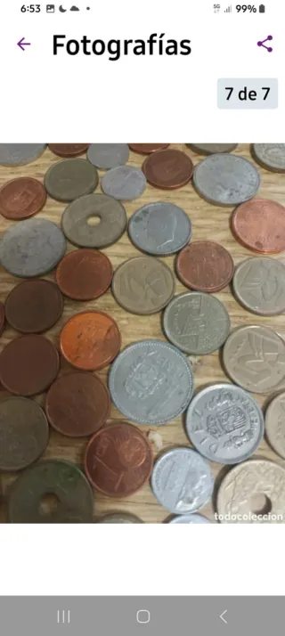 Lote monedas Franco y Rey