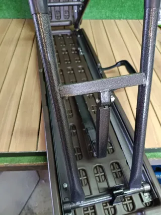 Perel Banco Plegable con asa Estilo ratán, 180 cm