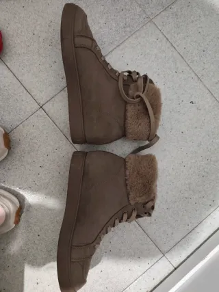 Botines Mustang Mujer Beige/Marrón