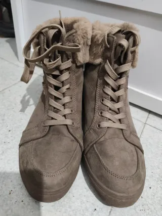 Botines Mustang Mujer Beige/Marrón