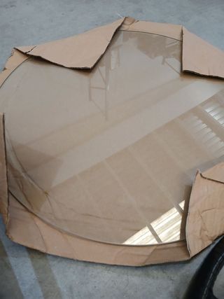 vidaXL Mesa de comedor de vidrio templado y acero