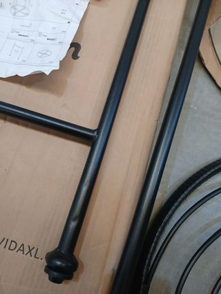 vidaXL Mesa de comedor de vidrio templado y acero