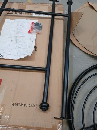 vidaXL Mesa de comedor de vidrio templado y acero