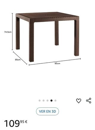 Tavolo da Pranzo Esterno Keter Quartet Marrone