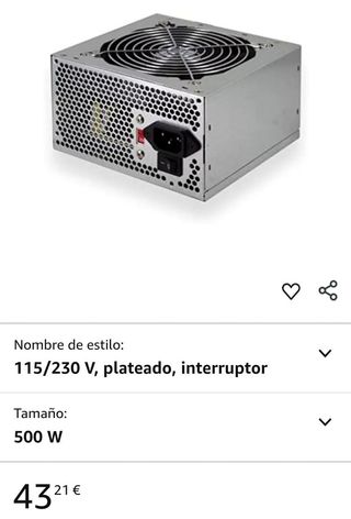 Nilox PSNI - Fuente de alimentación para PC 500 W