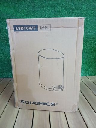 SONGMICS - Cubo de basura para baño 10 L, pequeño