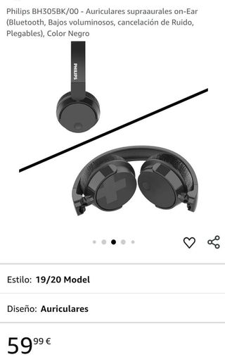Philips BH305BK - Auriculares negros