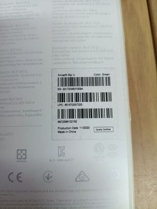 Smartwatch Xiaomi Amazfit Bip U Verde 1.43