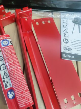 BBQ Barbacoa portátil de acero 36x45 cm