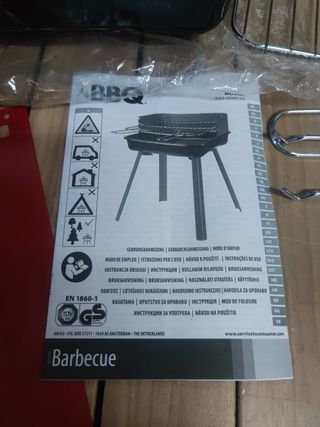 BBQ Barbacoa portátil de acero 36x45 cm