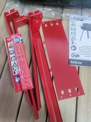 BBQ Barbacoa portátil de acero 36x45 cm