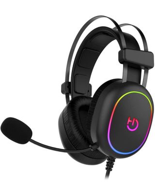 Hiditec | Auricular Gaming con Cable Sonido | Ultra cómodos | Foam con Efecto Memoria | Auricular Gaming Erys ARGB | Micrófono Integrado