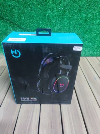 Hiditec | Auricular Gaming con Cable Sonido | Ultra cómodos | Foam con Efecto Memoria | Auricular Gaming Erys ARGB | Micrófono Integrado