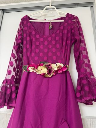 Traje de flamenca con flores