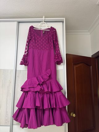 Traje de flamenca con flores