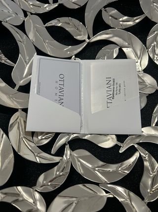 Centrotavola Ottaviani Foglie Argento