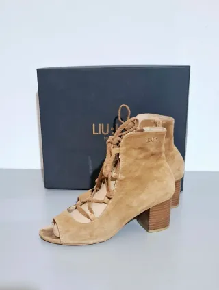 Sandali Liu Jo scamosciati marroni con lacci