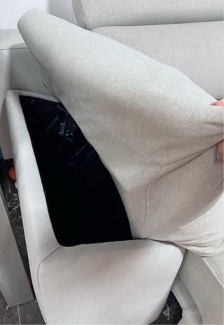 Sofá chaise longue gris grande