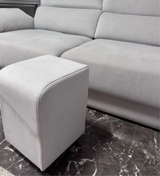 Sofá chaise longue gris grande