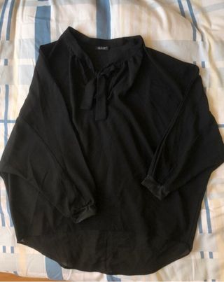 Camicia Me&Me nera con fiocco