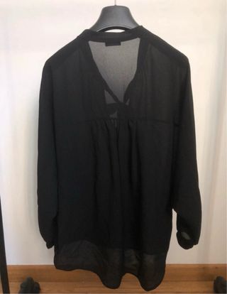 Camicia Me&Me nera con fiocco