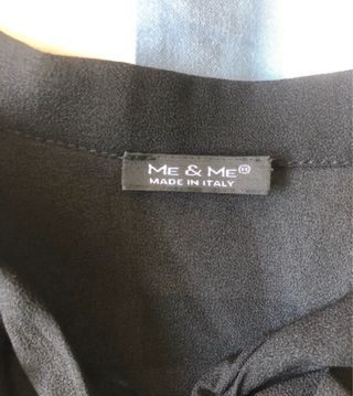 Camicia Me&Me nera con fiocco