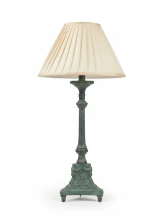 Lámpara de mesa metal verde