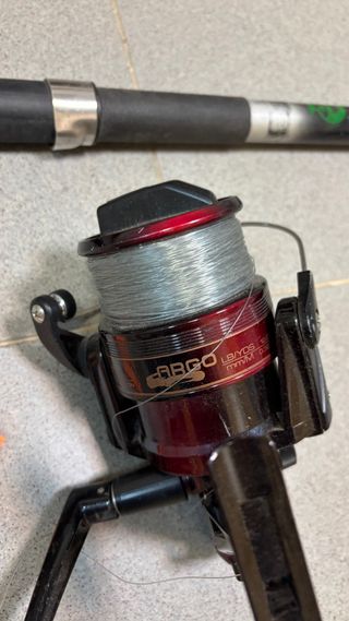 Caña de pescar con carrete