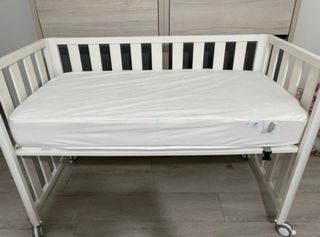 Cuna colecho blanca con ruedas