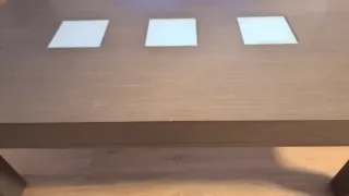 Mesa Centro Elevable Madera con detalles Cristal